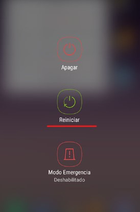 reiniciar el movil